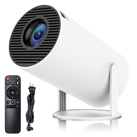 Steepify HY300 Android 12 Smart Projector | Native 1080P Full HD | 4K Video Support | WiFi 6 | Bluetooth 5.0 | Auto Keystone | Portable Projector for Home Theater, Gaming & Movies