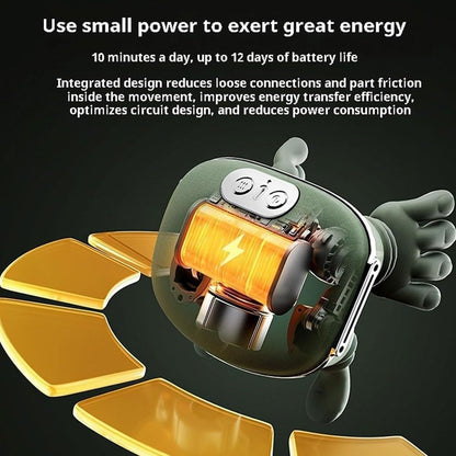 Steepify Bionic Hand Neck & Shoulder Massager with Heat | Electric Rechargeable Shiatsu Massage Machine with Hand-Shaped Massage Heads | Adjustable Strap, 2 Heat Levels | Portable Body Massager for Home, Office & Travel