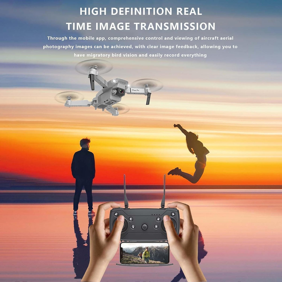 STEEPIFY Drone with Camera 4K for Adults & Kids | Foldable FPV RC Drone with Dual Camera, Brushless Motor, WiFi App Control, Altitude Hold, Headless Mode, Gesture Selfie, 360° Flip & One Key Takeoff/Landing