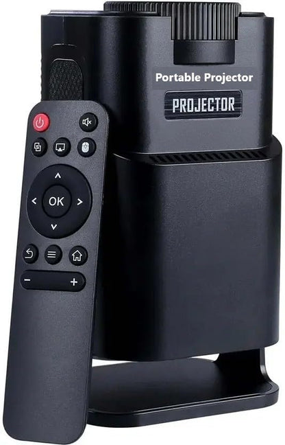 Steepify HY320 Smart Mini Projector | Android 11 | Native 1080P HD | 4K Supported | Wi-Fi 6 & Bluetooth 5.2 | Auto Keystone | 180° Rotatable | Portable Home Theater & Outdoor Projector | Black