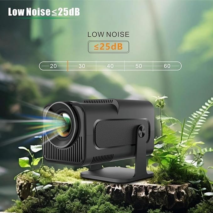 Steepify HY320 Smart Projector 4K Supported | Android 11 | Native 1080P Full HD | Wi-Fi 6 | Bluetooth 5.2 | 330 ANSI | Auto Keystone | Portable Projector for Home Cinema & Gaming
