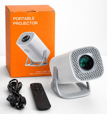 Steepify Smart SQUARE Projector 4K | Native 1080P HD | Android 11, WiFi 6 & Bluetooth 5.2 | Auto Keystone | 180° Rotatable | Portable Home Theater Projector